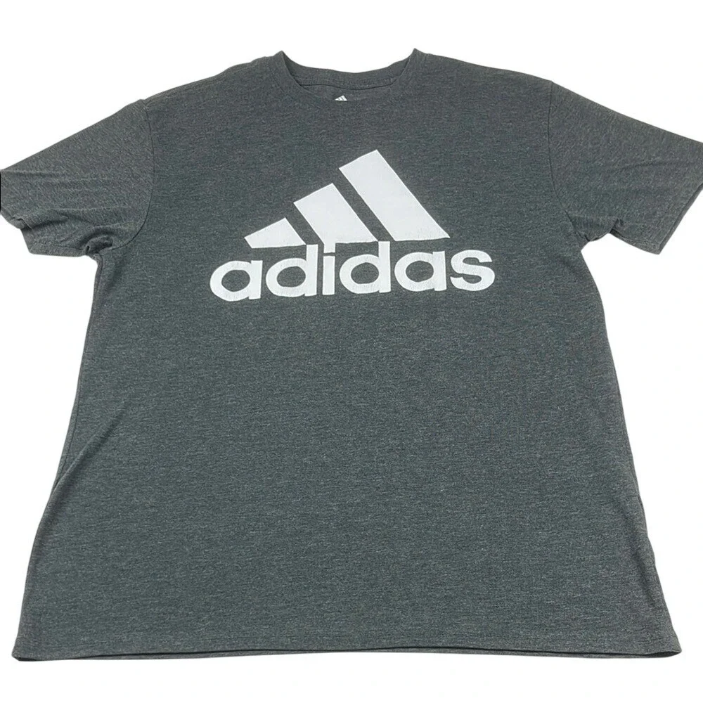 Adidas Golf Short Sleeve Tee‎ Logo Mens Size Medium Grey